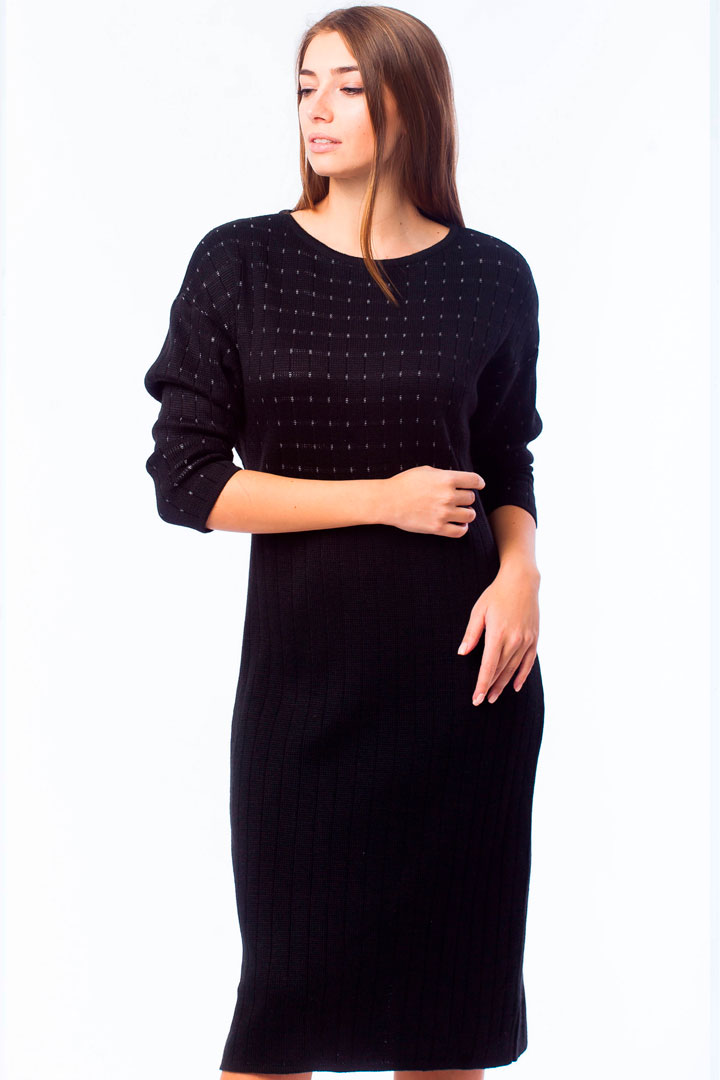 Фото товара 18865, черное платье с молнией на спине