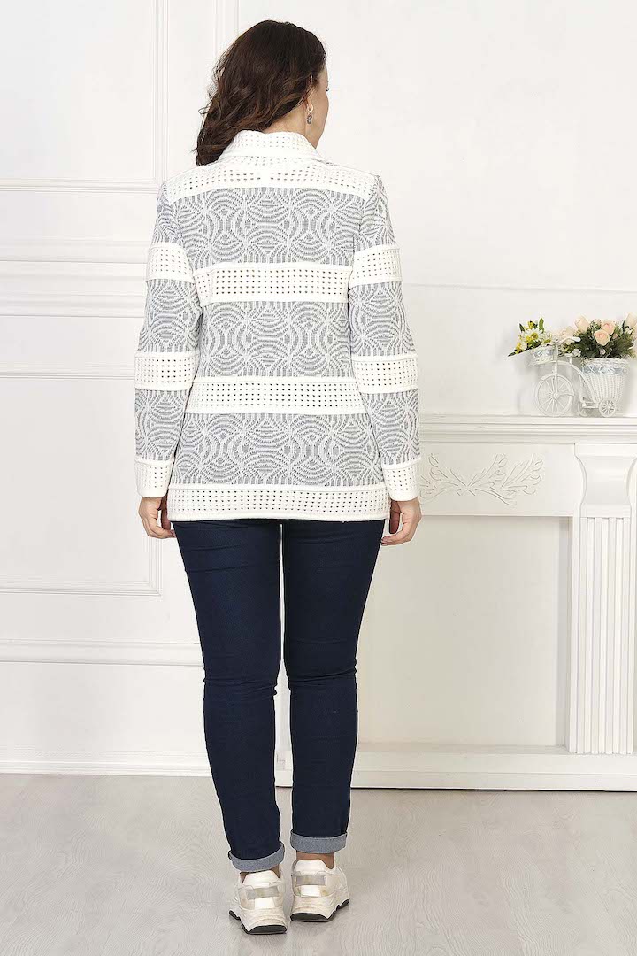 Фото товара 18955, молочный жакет на молнии